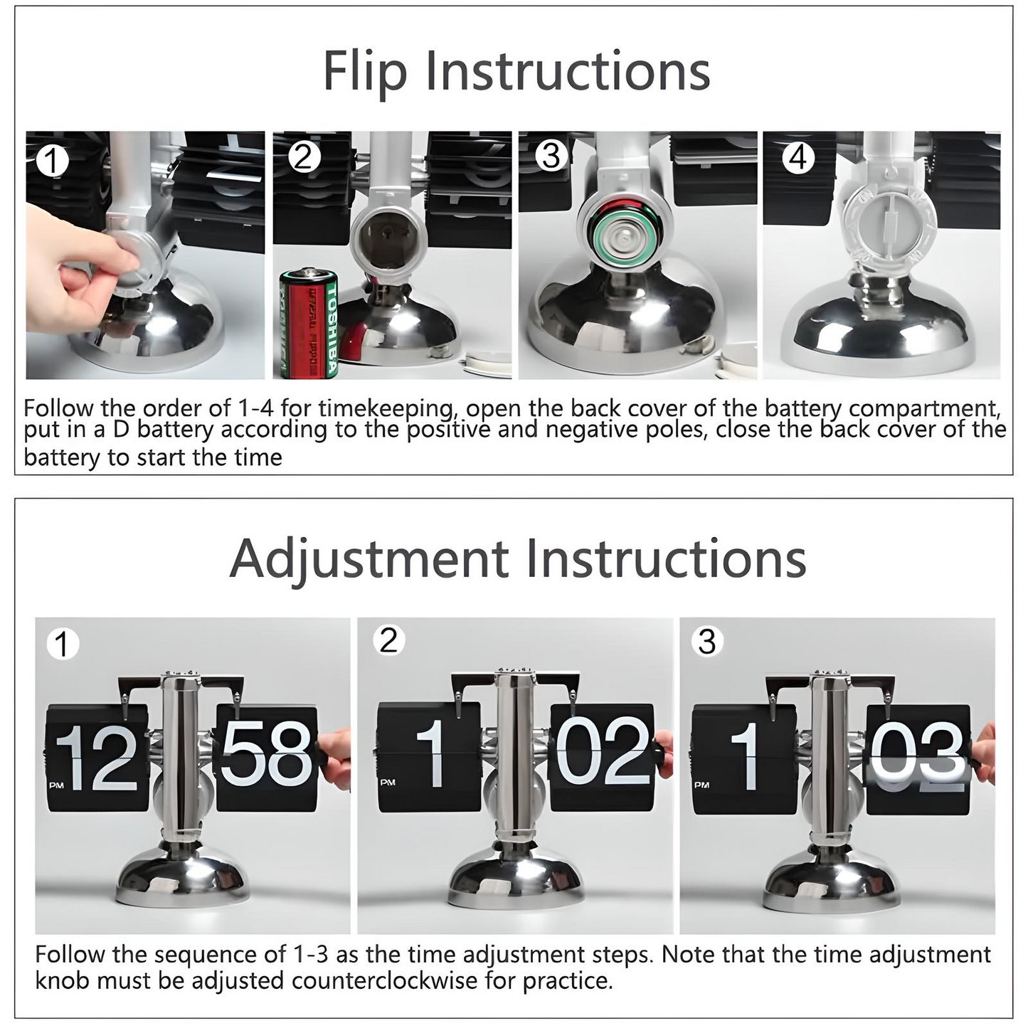 Classical Flipping Table Clock